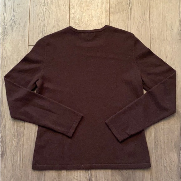 Lands' End Women's Brown Cashmere Crewneck Sweater - Picture 2 of 5